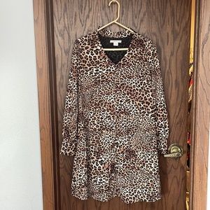 Cheetah print maternity dress
